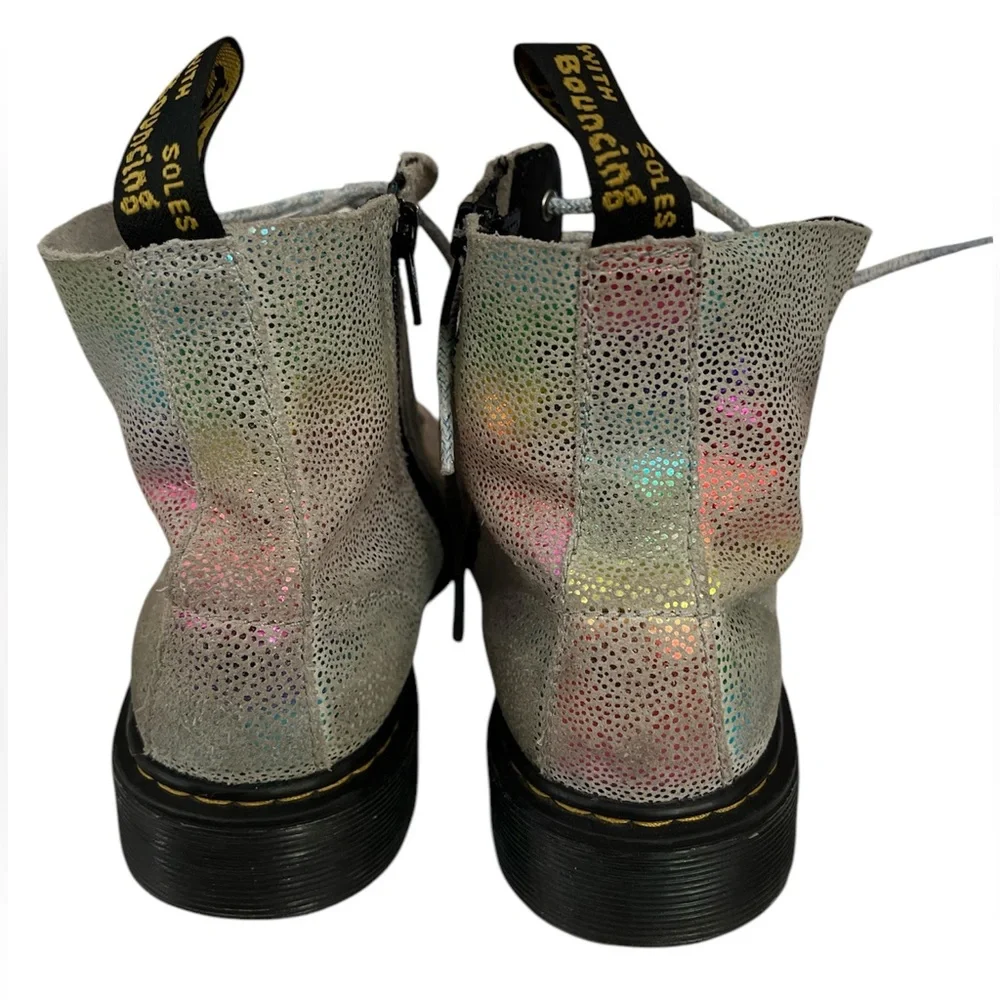 Dr. Martens 1460 Pascal J Rainbow Glitter Kids Metallic Boots Size US 4.